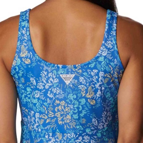 Columbia PFG Womens Freezer II Dress VIVID BLUE DEEP SEA DASH Sz M Granola Girl - Picture 5 of 16